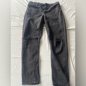 Banana Republic Black Distressed “High Rise Skinny” Jeans 29/8